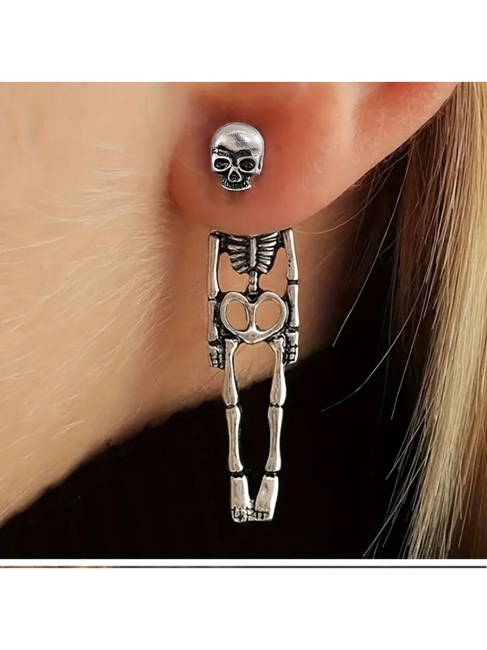 SKELETON EARRINGS HALLOWEEN,DAY OF THE DEAD JUST SCARY